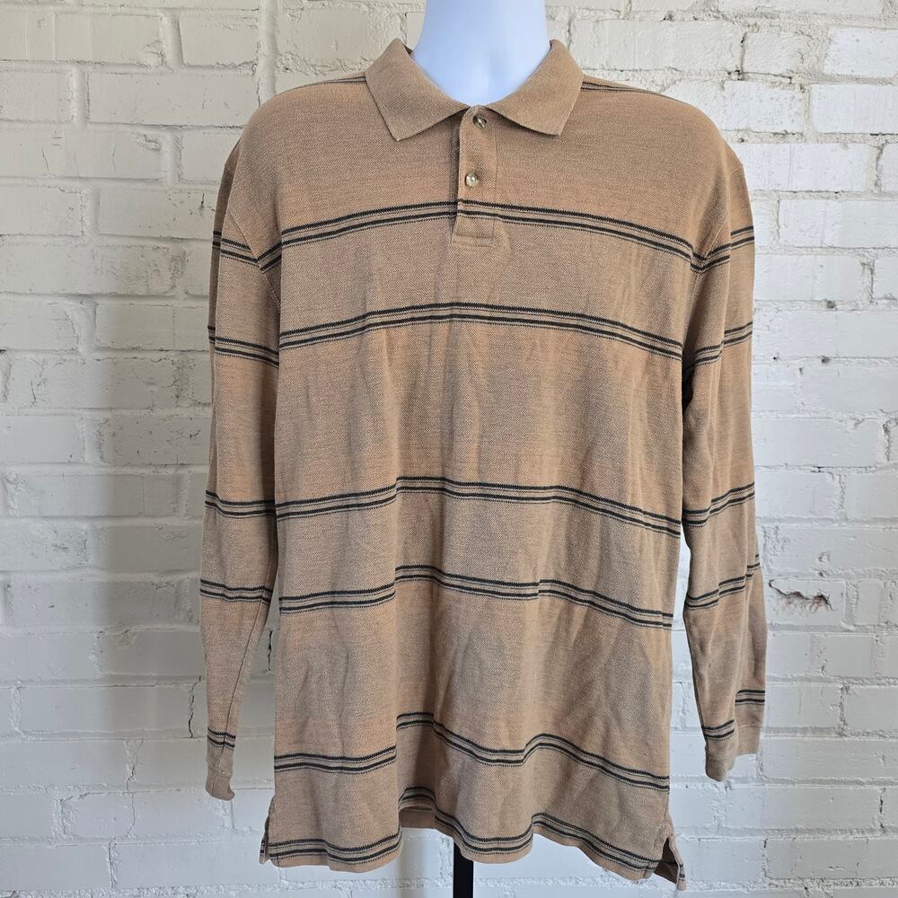 90s Vintage Chereskin Grandpacore Long Sleeve Striped Polo Shirt Retro Dadcore